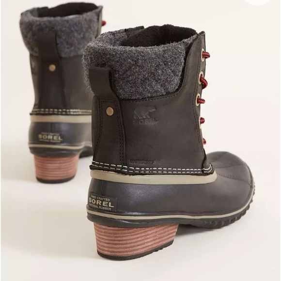 NIB Sorel Women's Slimpack II Lace Black Kettle Waterproof Boots - Picture 3 of 9